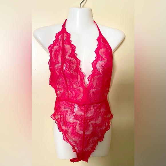 Sz S/M La vie en rose Teddy Margot Lace - Red NWT new with tag - Picture 6 of 8